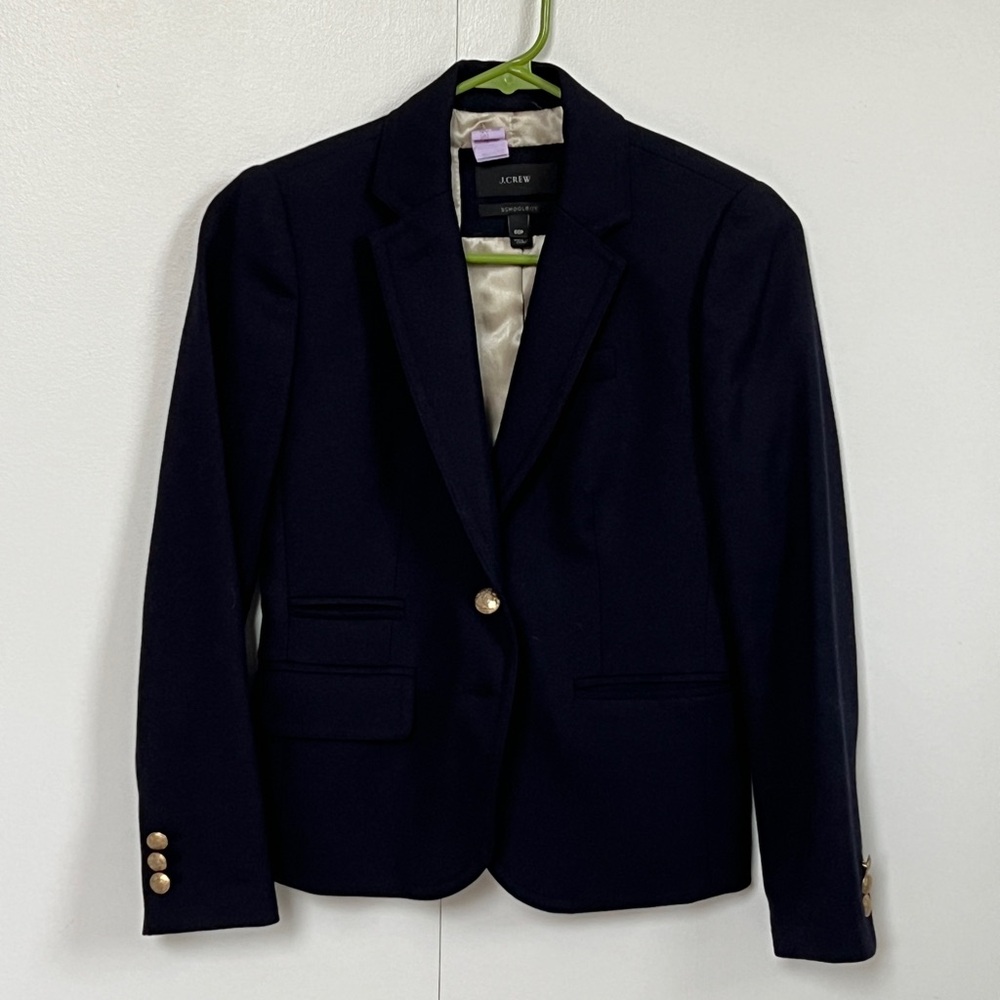 Women’s Wool Schoolboy Blazer in Navy 00P J.Crew